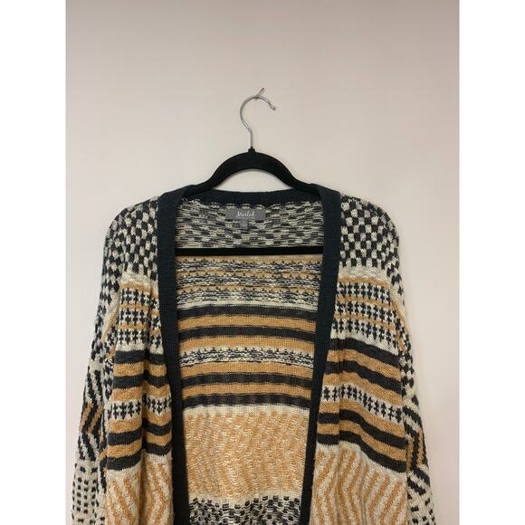 Midi Cardigan Open Multi Knit Boho Causal Classic Womens Size 1X - Picture 2 of 11